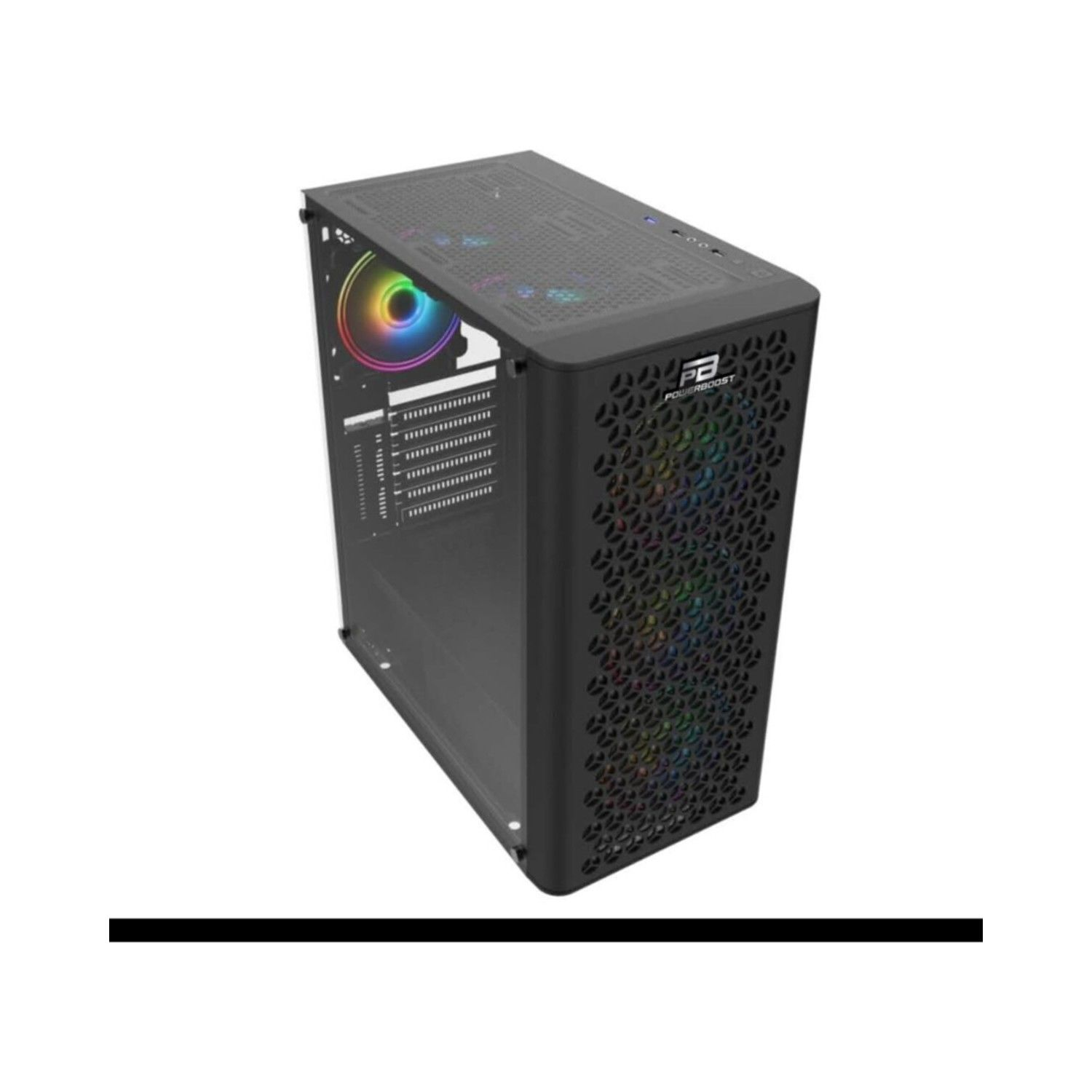 POWERBOOST VK-M202B 4-RGB Fanlı Gaming Mid-Tower PC Kasası ikinci görünüm