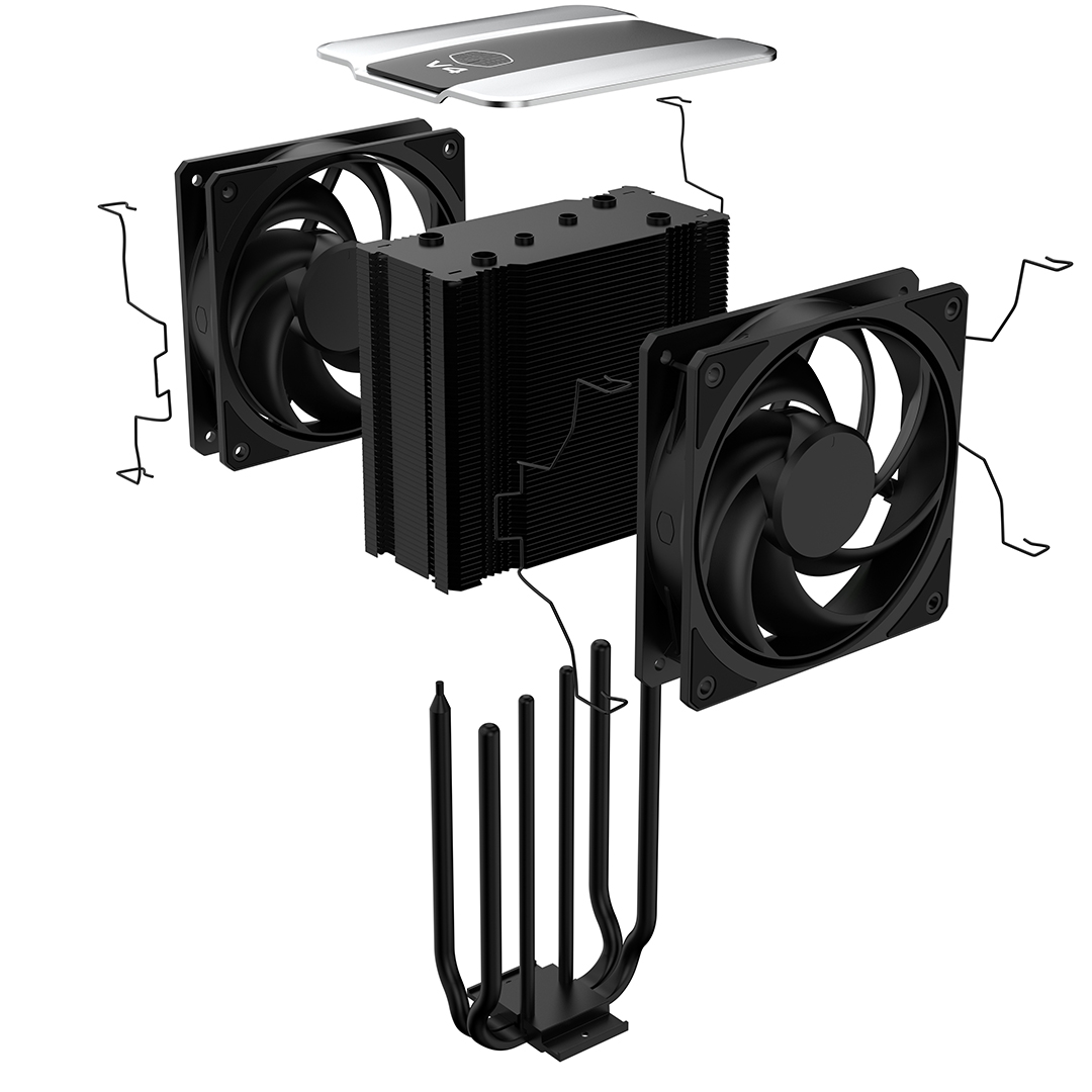 COOLERMASTER V4 ALPHA 3DHP MAZ-T2HP-217PK-R1 AM5-1851p Hava Soğutmalı İşlemci Fanı ikinci görünüm