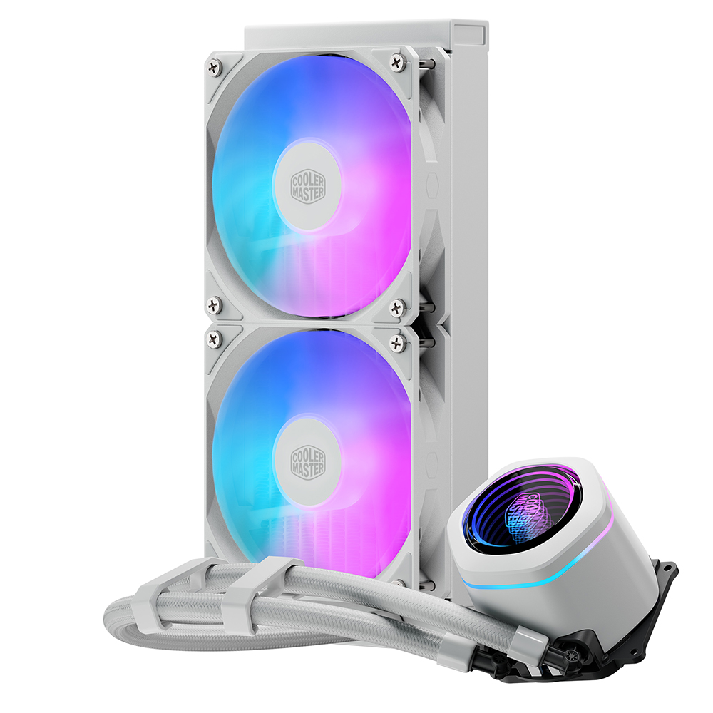 COOLERMASTER 240MM MasterLiquid Core Nex MLX-D24M-A18PA-RW ARGB AM5-1851p Sıvı Soğutmalı İşlemci Fanı Beyaz ikinci görünüm