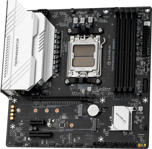 MAXUN B650M TERMINATÖR DDR5 HDMI-DP PCIE 4.0 AM5 mATX ikinci görünüm