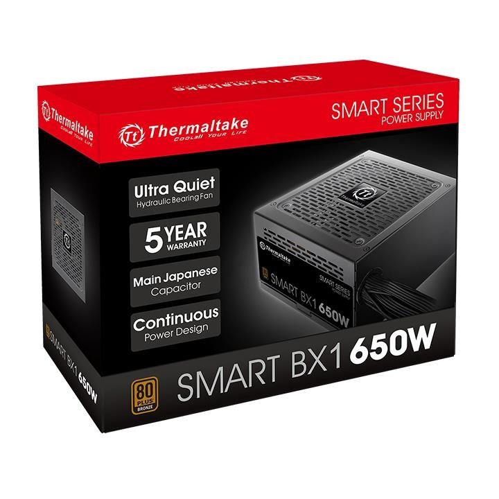 THERMALTAKE 650W 80+ SMART BX1 PS-SPD-0650NNSABE-1 Power Supply ikinci görünüm