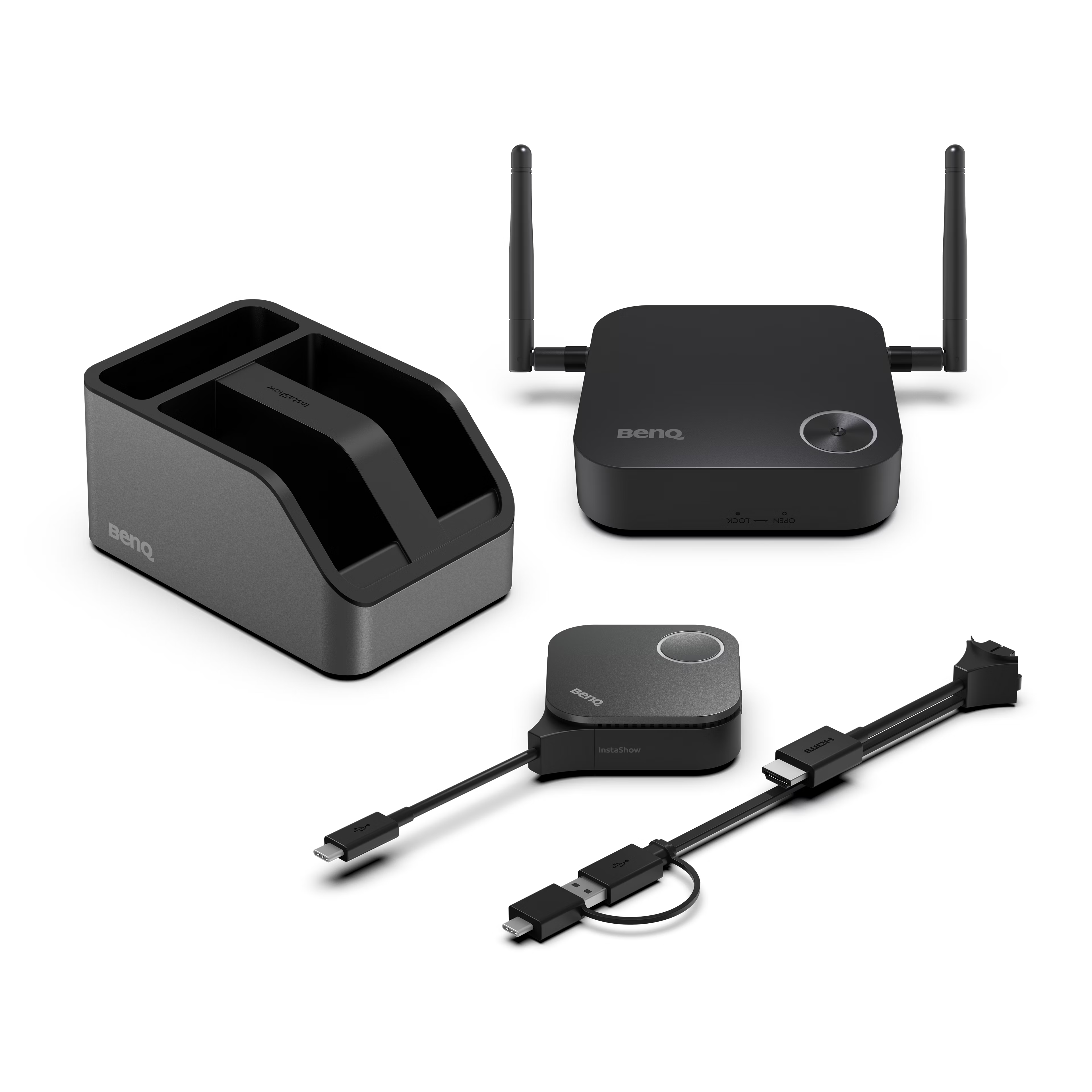 BENQ WDC15 4K Ultra HD HDMI / USB Type-C Sürücüsüz Tak-Çalıştır (Plug & Play) Kablosuz Wi-Fi Ekran ve Sunum Yansıtma Seti