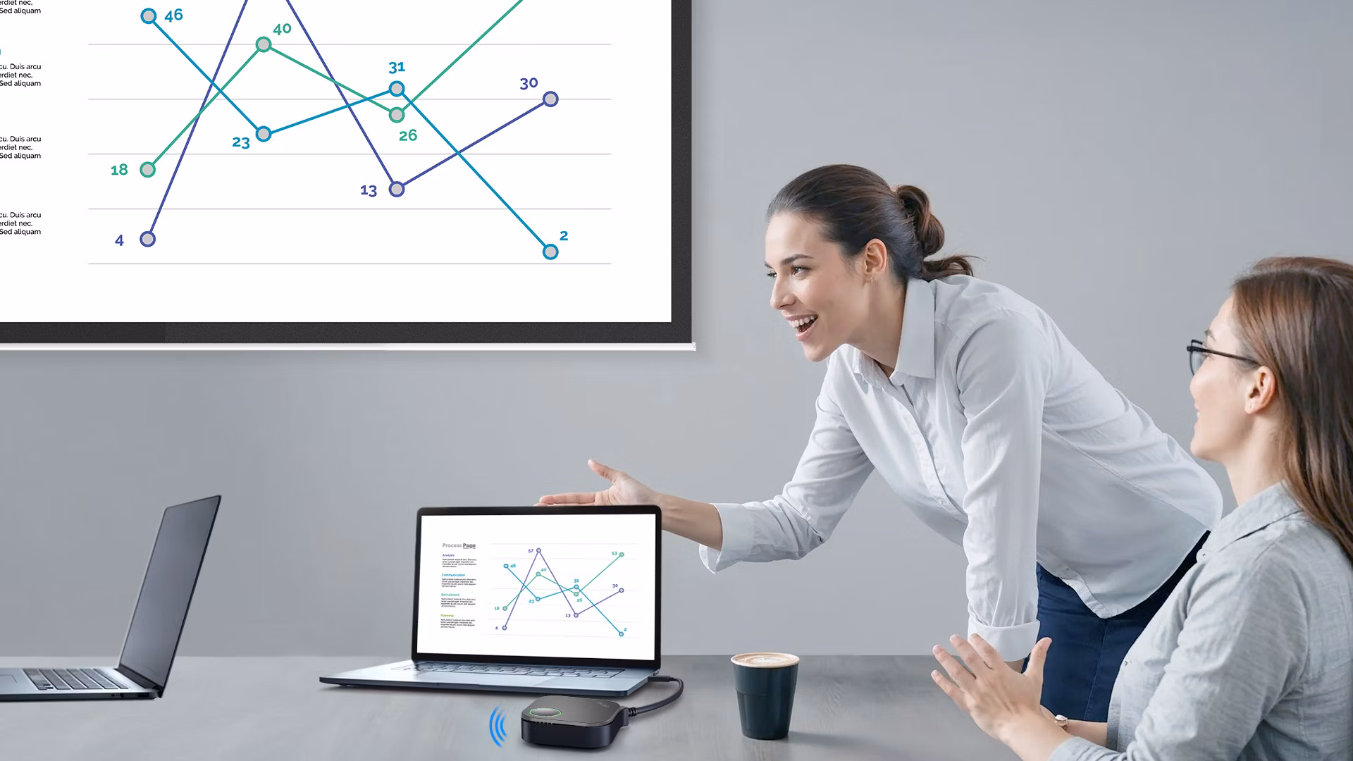 BENQ WDC15 4K Ultra HD HDMI / USB Type-C Sürücüsüz Tak-Çalıştır (Plug & Play) Kablosuz Wi-Fi Ekran ve Sunum Yansıtma Seti
