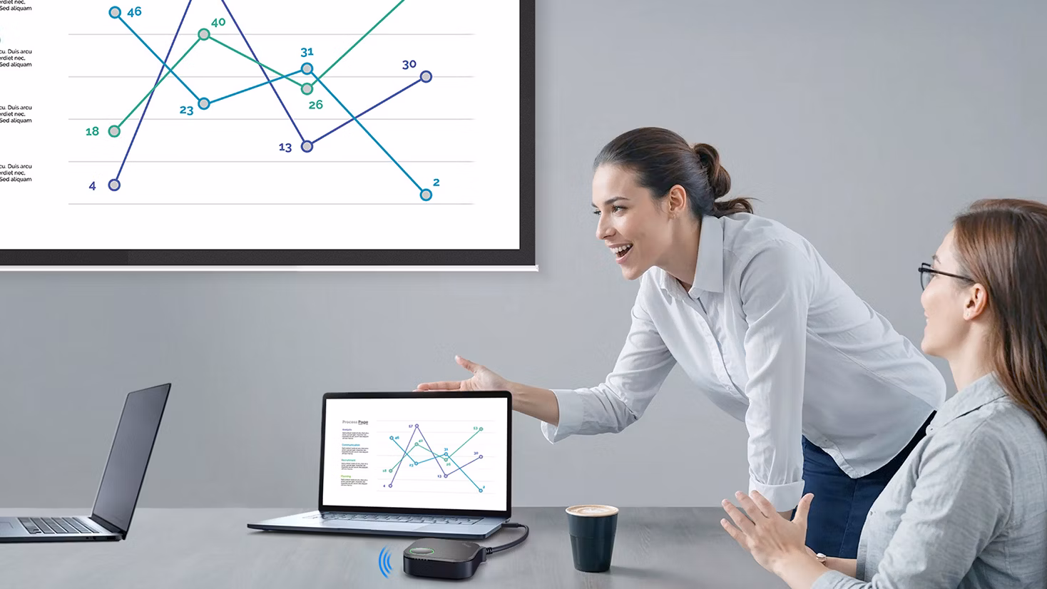 BENQ WDC15 4K Ultra HD HDMI / USB Type-C Sürücüsüz Tak-Çalıştır (Plug & Play) Kablosuz Wi-Fi Ekran ve Sunum Yansıtma Seti