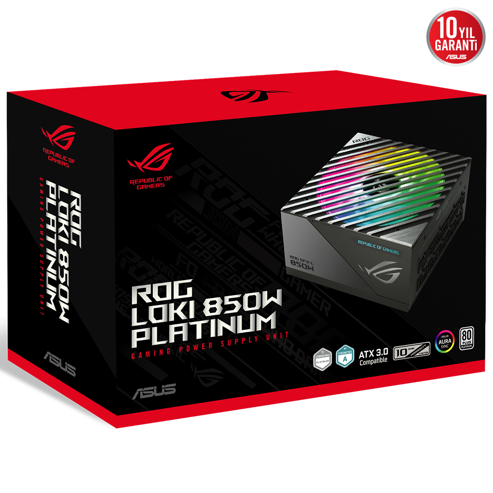 ASUS 850w 80+ Platınum ROG LOKI SFX-L Tam Modüler Power Supply /  90YE00N3-B0NA00 ikinci görünüm