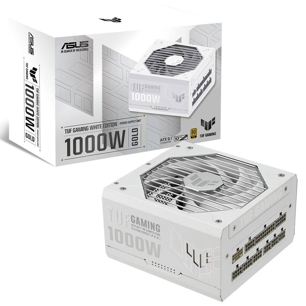 ASUS 1000w 80+ Gold TUF GAMING 1000G WHITE Tam Modüler Power Supply Beyaz / 90YE00S5-B0NA00
