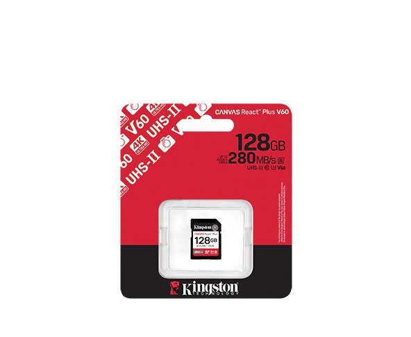 KINGSTON 128GB SDXC SD Kart React+ SDR2V6/128GB