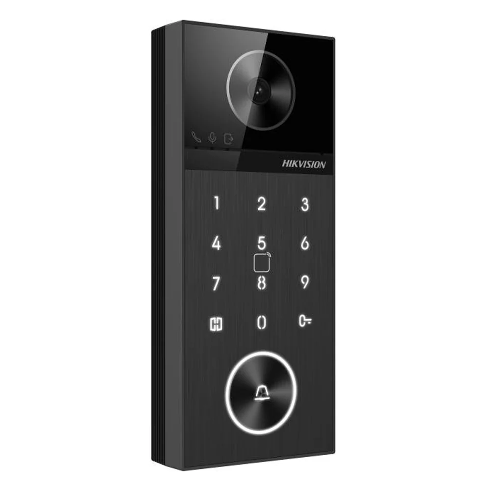 HIKVISION DS-KIS612-P IP Video İnterkom Seti - 7" Dokunmatik Ekran + 4MP Villa Kapı Zili + Kartlı Geçiş