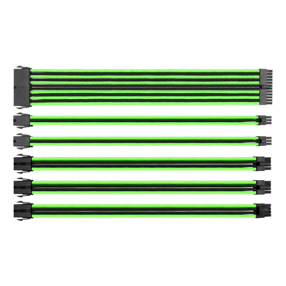 THERMALTAKE TtMod AC-034-CN1NAN-A1 Yeşil/Siyah Power Supply Sleeved Kablo Seti (16 AWG) ikinci görünüm