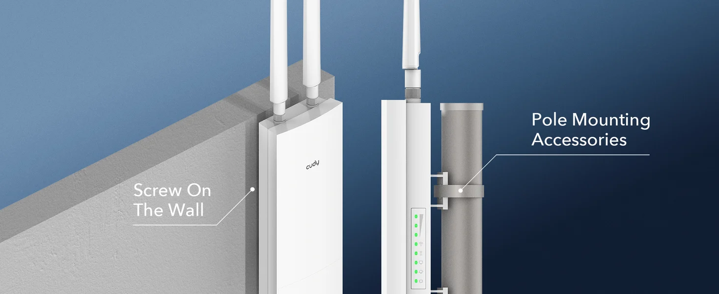CUDY AP1200-OUTDOOR WIFI5 AC1200 Çift Bant Gigabit Harici Access Point