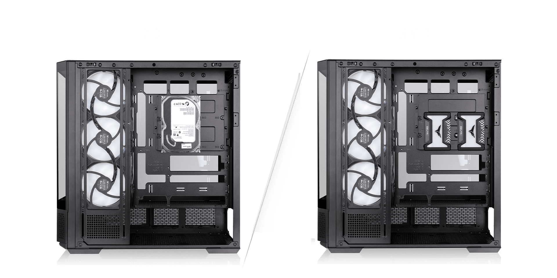 THERMALTAKE VIEW 370 TG CA-11N-00M1WN-00 4-ARGB Fanlı Gaming Mid-Tower PC Kasası