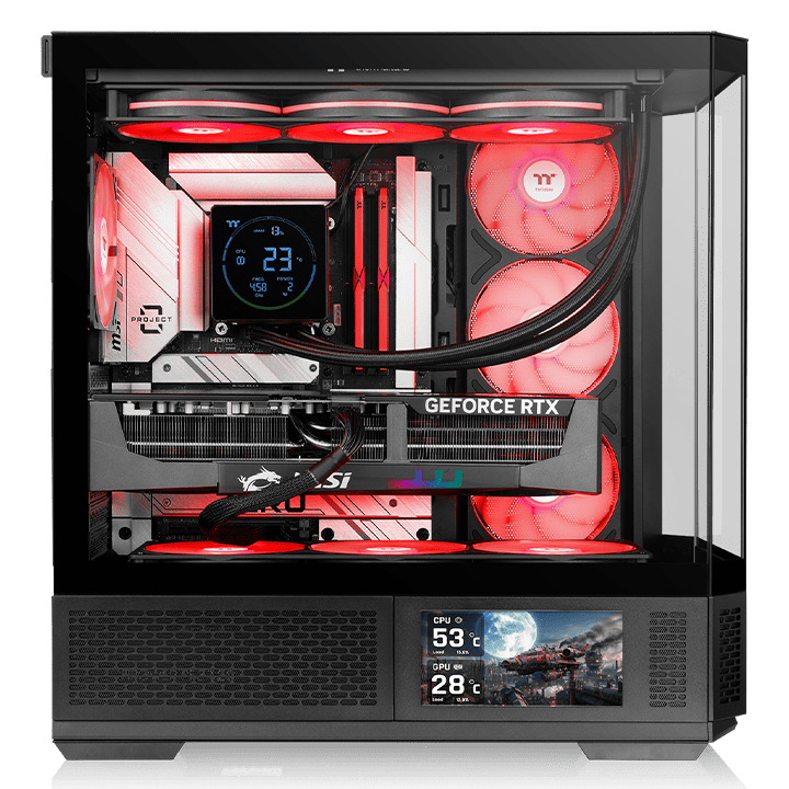 THERMALTAKE VIEW 370 TG CA-11N-00M1WN-00 4-ARGB Fanlı Gaming Mid-Tower PC Kasası