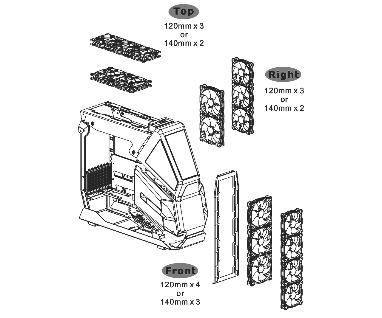 THERMALTAKE AH T600 CA-1Q4-00M1WN-00 Gaming EATX PC Kasası