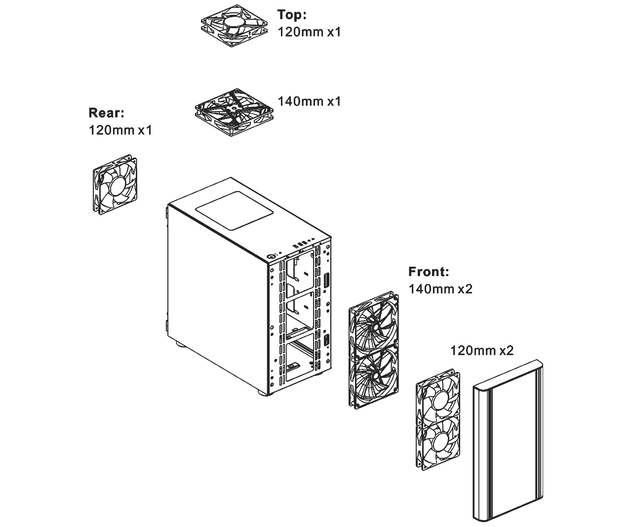 THERMALTAKE V150 BREEZE TG CA-1R1-00S1WN-02 3-ARGB Fanlı Gaming Micro-Tower PC Kasası