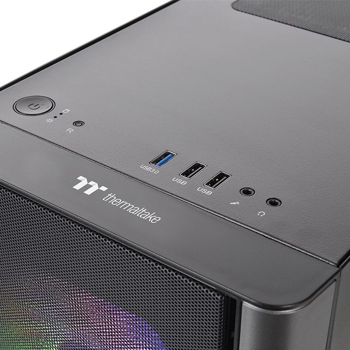 THERMALTAKE V150 BREEZE TG CA-1R1-00S1WN-02 3-ARGB Fanlı Gaming Micro-Tower PC Kasası ikinci görünüm
