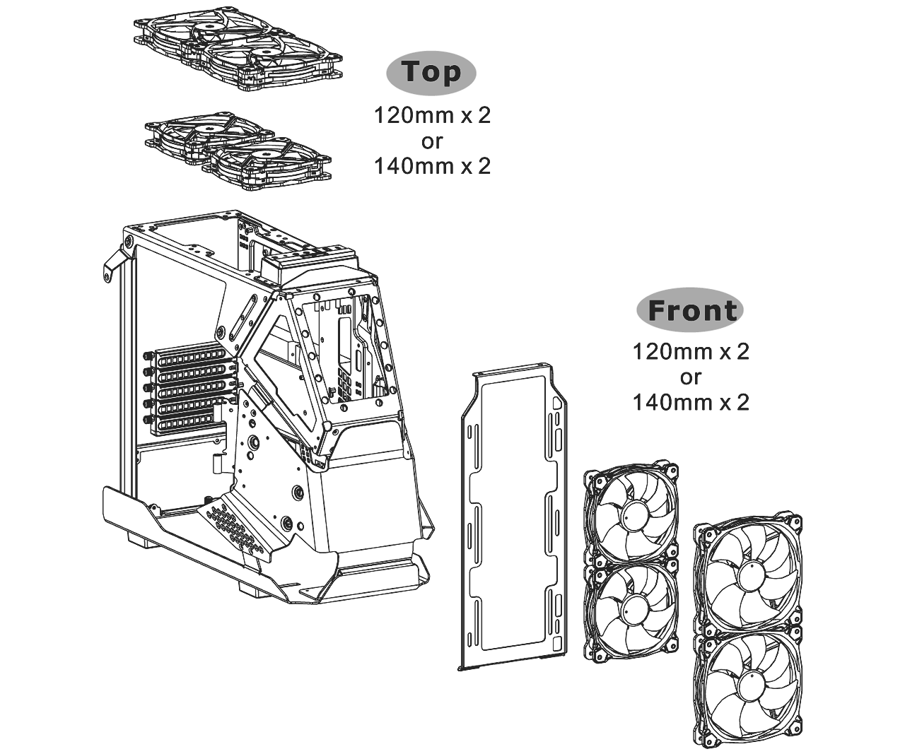 THERMALTAKE AH T200 CA-1R4-00SBWN-00 Gaming Mid-Tower PC Kasası Turkuaz