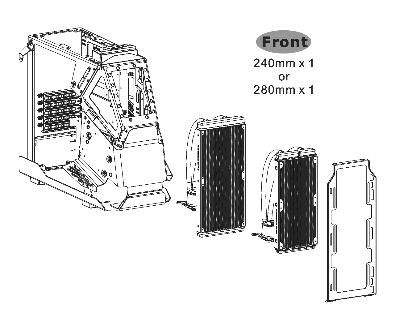 THERMALTAKE AH T200 CA-1R4-00SBWN-00 Gaming Mid-Tower PC Kasası Turkuaz