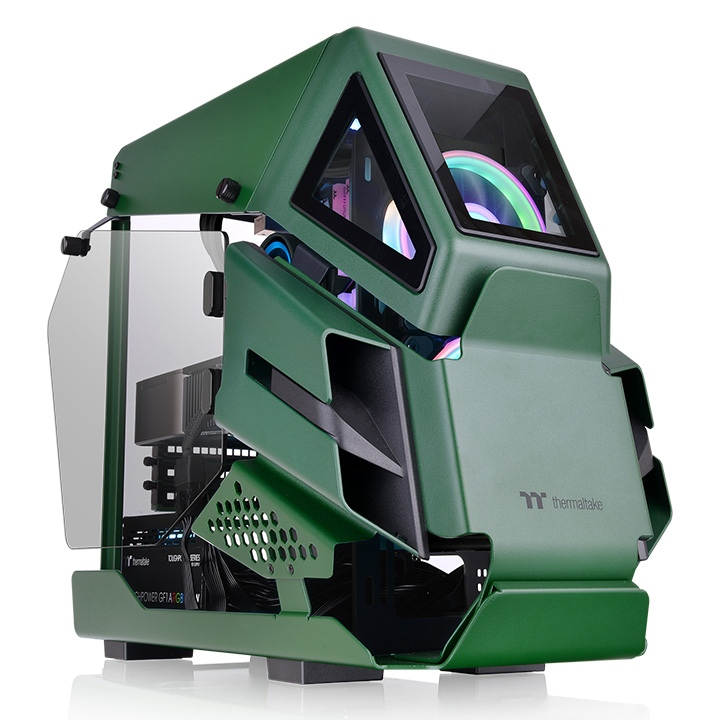 THERMALTAKE AH T200 RACING  GREEN CA-1R4-00SCWN-00 Gaming Micro-Tower PC Kasası ikinci görünüm