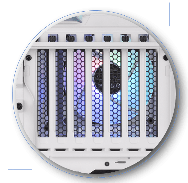 THERMALTAKE CERES 330 TG CA-1Y2-00M6WN-01 2-14CM ARGB Fanlı  Gaming Mid-Tower PC Kasası Beyaz