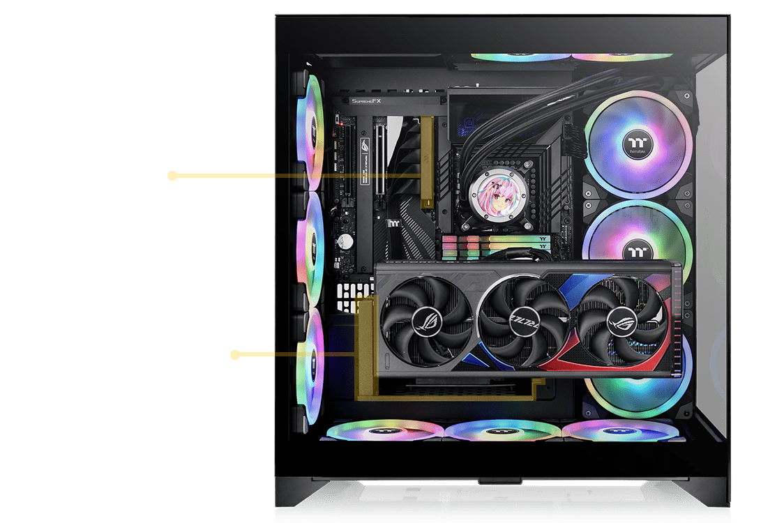 THERMALTAKE CTE E600 TG CA-1Y3-00M1WN-00 PCIe 4.0 Riser Kablolu Gaming Mid-Tower PC Kasası