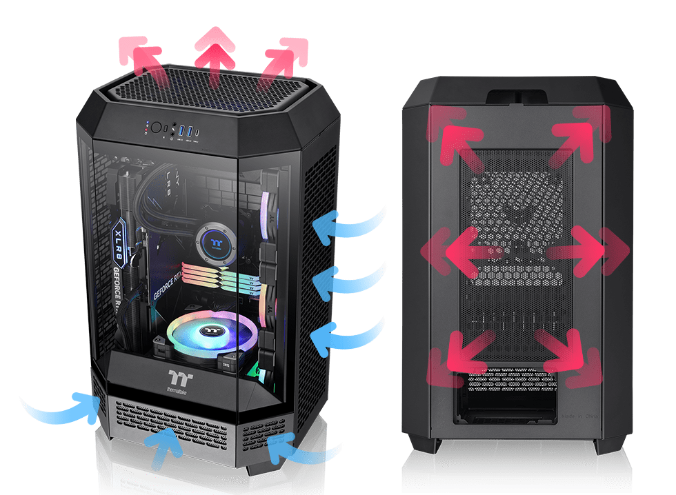THERMALTAKE THE TOWER 300 CA-1Y4-00S1WN-00 Gaming Micro-Tower PC Kasası