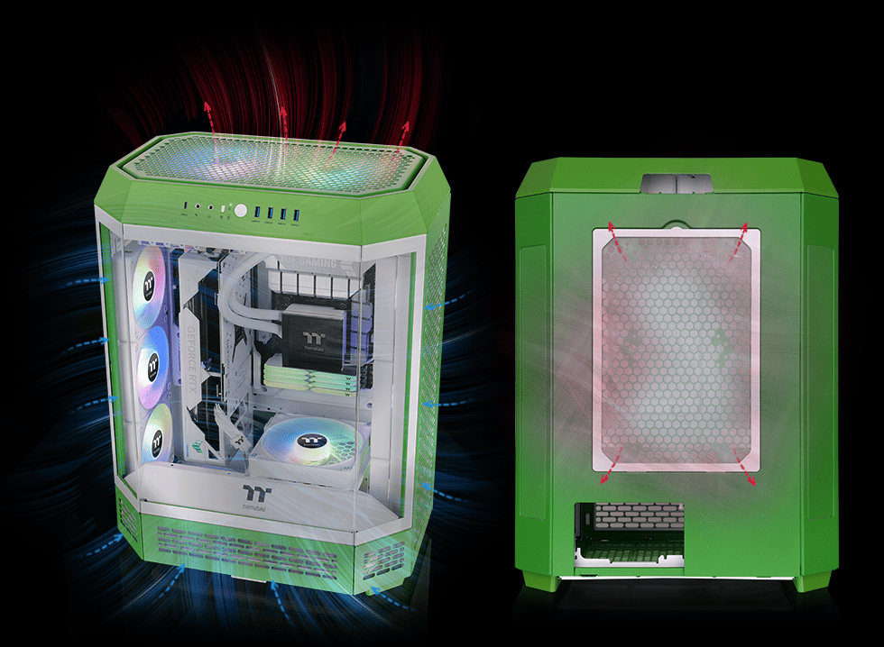 THERMALTAKE THE TOWER 600 LIGHT YEAR GREEN CA-1Z1-00MOWN-00 Mid-Tower PC Kasası Yeşil
