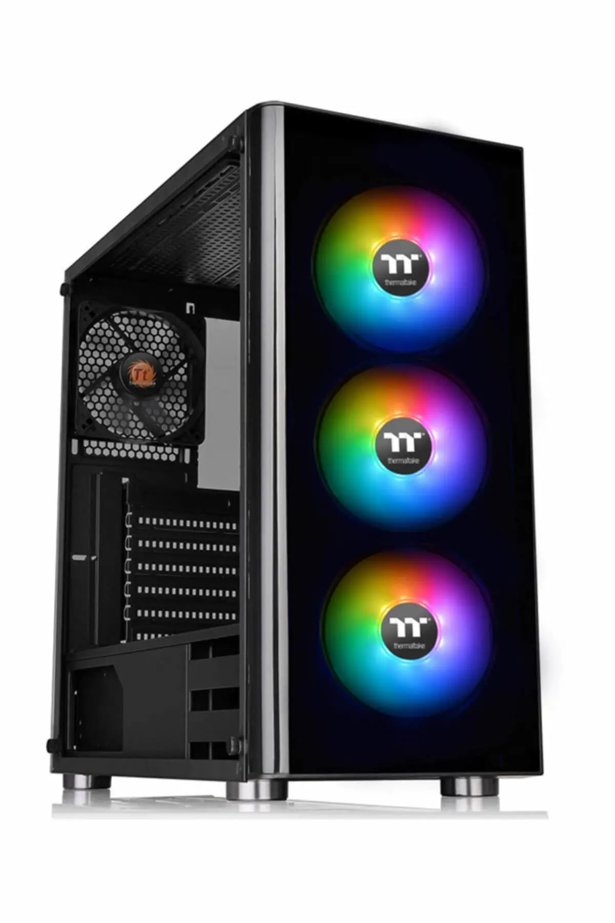 THERMALTAKE 600W 80+ ARGB V200 TG CA-3K8-60M1WE-00 3-ARGB Fanlı Gaming Mid-Tower PC Kasası ikinci görünüm