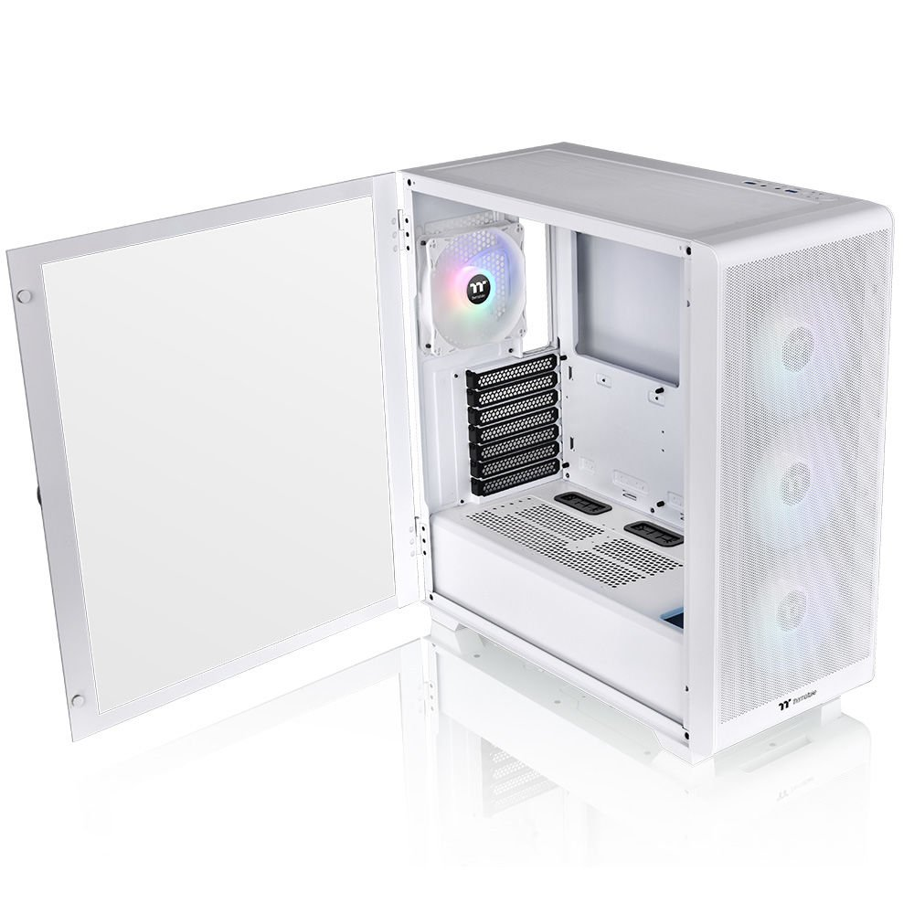 THERMALTAKE 750W 80+ BRONZE S250 CA-3Y6-75M6WE-00 4-ARGB Fanlı Gaming Mid-Tower PC Kasası Beyaz ikinci görünüm