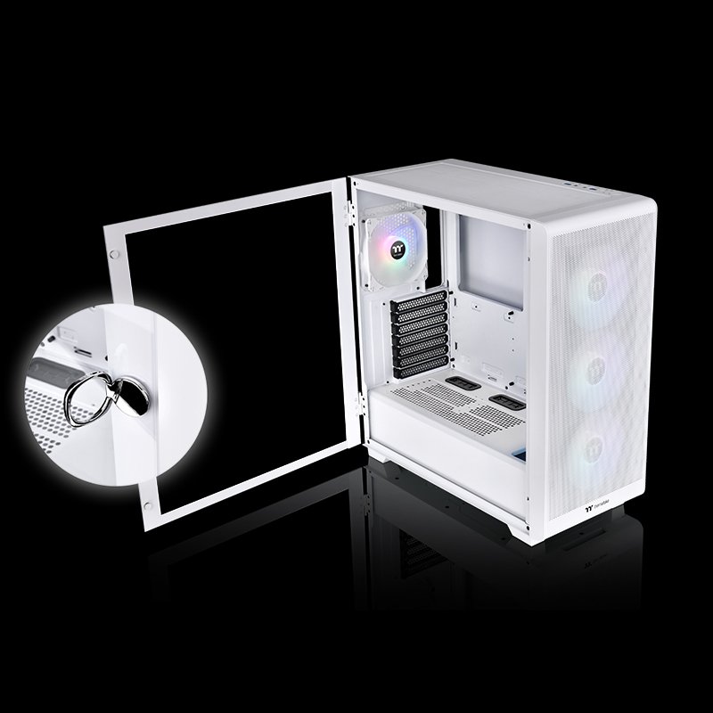 THERMALTAKE 750W 80+ BRONZE S250 CA-3Y6-75M6WE-00 4-ARGB Fanlı Gaming Mid-Tower PC Kasası Beyaz