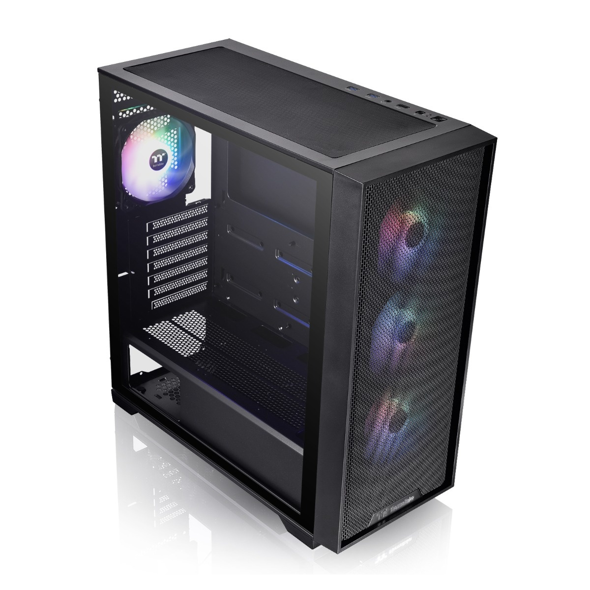 THERMALTAKE 650W 80+ BRONZE H390 TG CA-3Y9-65S1WE-00 4-ARGB Fanlı Gaming Mid-Tower PC Kasası ikinci görünüm