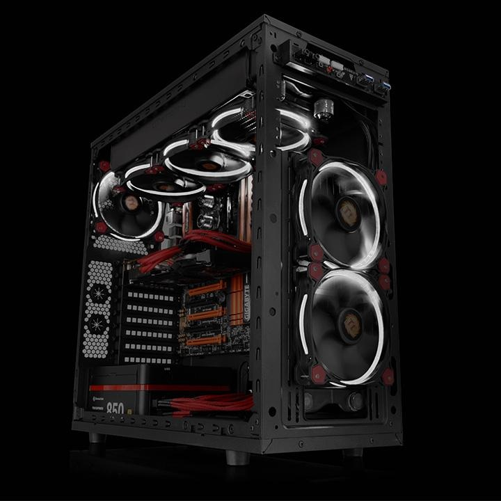 THERMALTAKE Riing CL-F038-PL12WT-A 120mm Beyaz Halka Ledli Titreşimsiz Kasa ve Radyatör Fanı ikinci görünüm