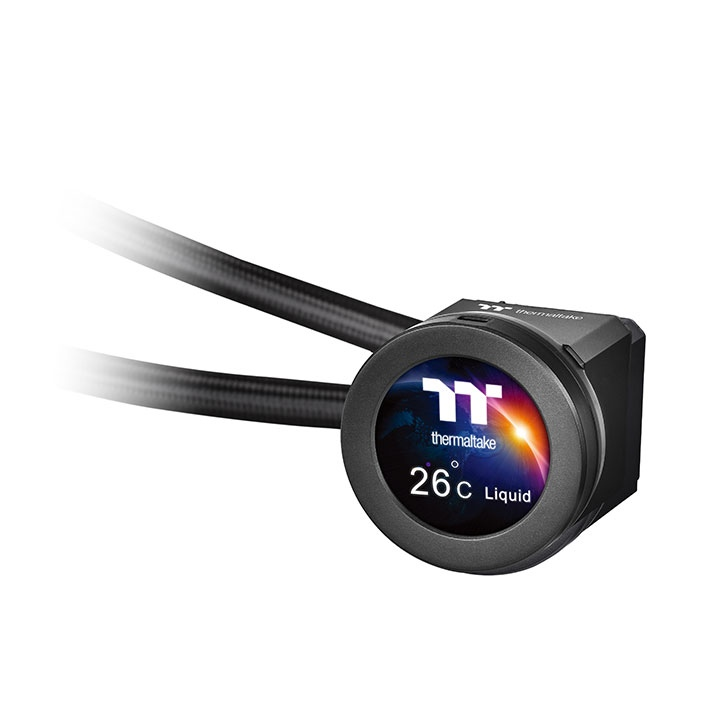 THERMALTAKE 240MM LCD TOUGHLIQUID ULTRA 240 CL-W322-PL12GM-B RGB AM4-1700p Sıvı Soğutmalı İşlemci Fanı ikinci görünüm