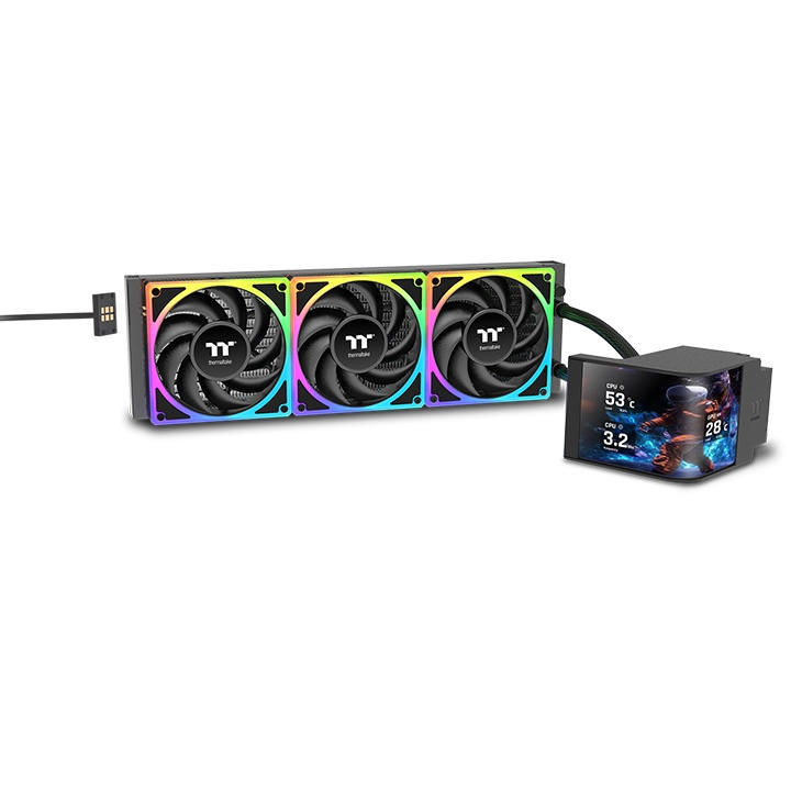 THERMALTAKE 360MM MAGCurve 360 Ultra 6,67"" AMOLED Ekranlı ARGB AM5-1851p Sıvı Soğutmalı İşlemci Fanı