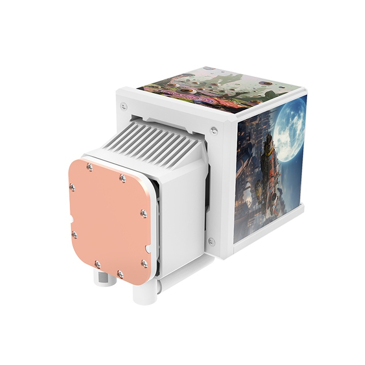 "THERMALTAKE 360MM 3,95" TFT LCD MINECUBE 360 Ultra CL-W482-PL12SW-A ARGB AM5-1851p Sıvı Soğutmalı İşlemci Fanı Beyaz