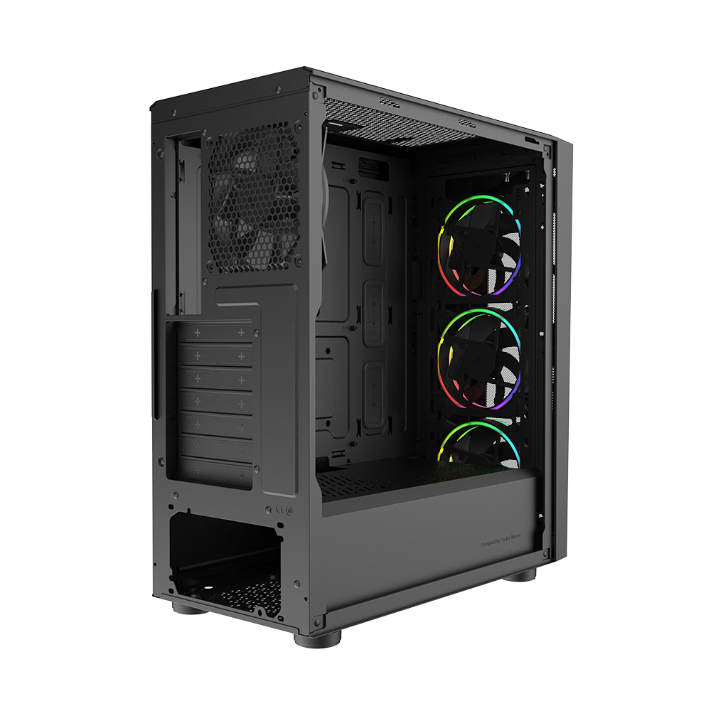 COOLERMASTER 650W 80+ BRONZE CMP510 TG CP510-KGNN65-S01 4-ARGB Fanlı Gaming Mid-Tower PC Kasası