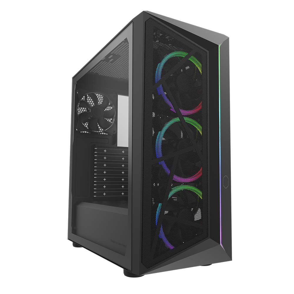 COOLERMASTER 650W 80+ BRONZE CMP510 TG CP510-KGNN65-S01 4-ARGB Fanlı Gaming Mid-Tower PC Kasası