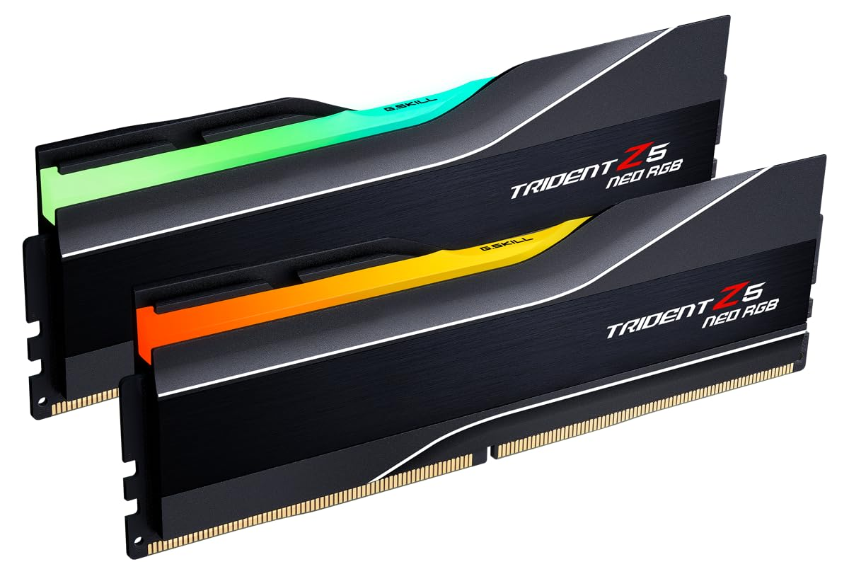 GSKILL 64gb (2X 32GB) DDR5 6000MHZ CL26 RGB DUAL KIT PC RAM / TZ5 NEO RGB F5-6000J2636H32GX2-TZ5NR ikinci görünüm