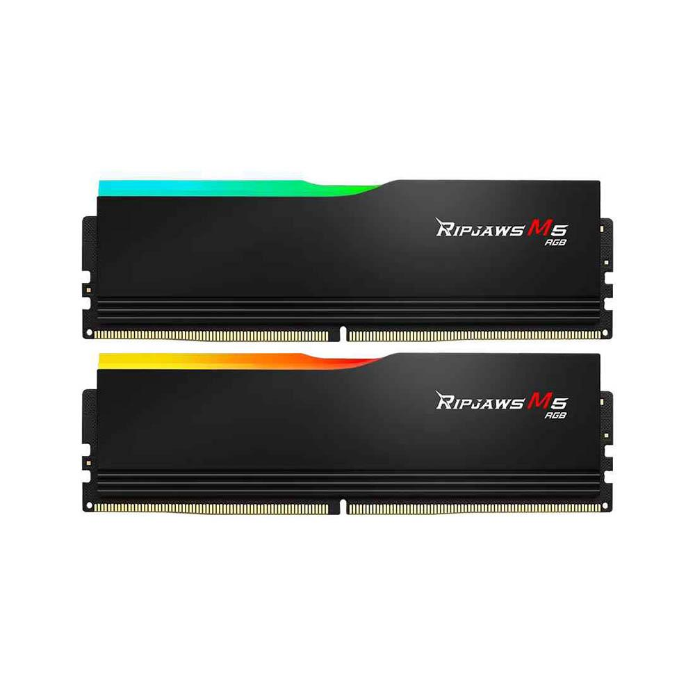 GSKILL 32GB (2X 16GB) DDR5 6400MHZ CL36 RGB DUAL KIT PC RAM / Ripjaws M5 Siyah RGB F5-6400J3648F16GX2-RM5RK ikinci görünüm