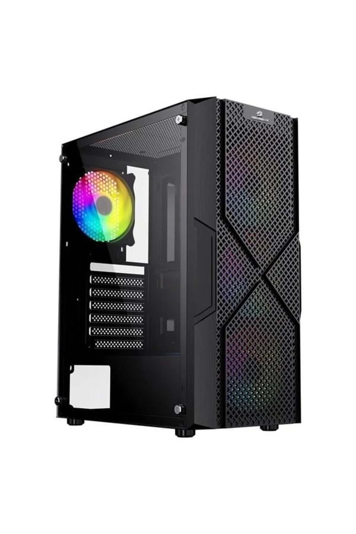GAMEBOOSTER GB-PW908B 4-FIXED RGB Fanlı Gaming Mid-Tower PC Kasası ikinci görünüm