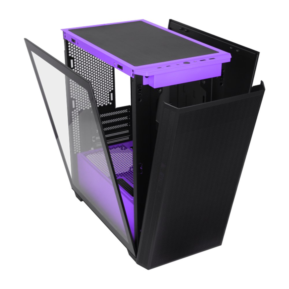 POWERBOOST PB-P2252BP 4-ARGB Fanlı Gaming Mid-Tower PC Kasası Mor-Siyah