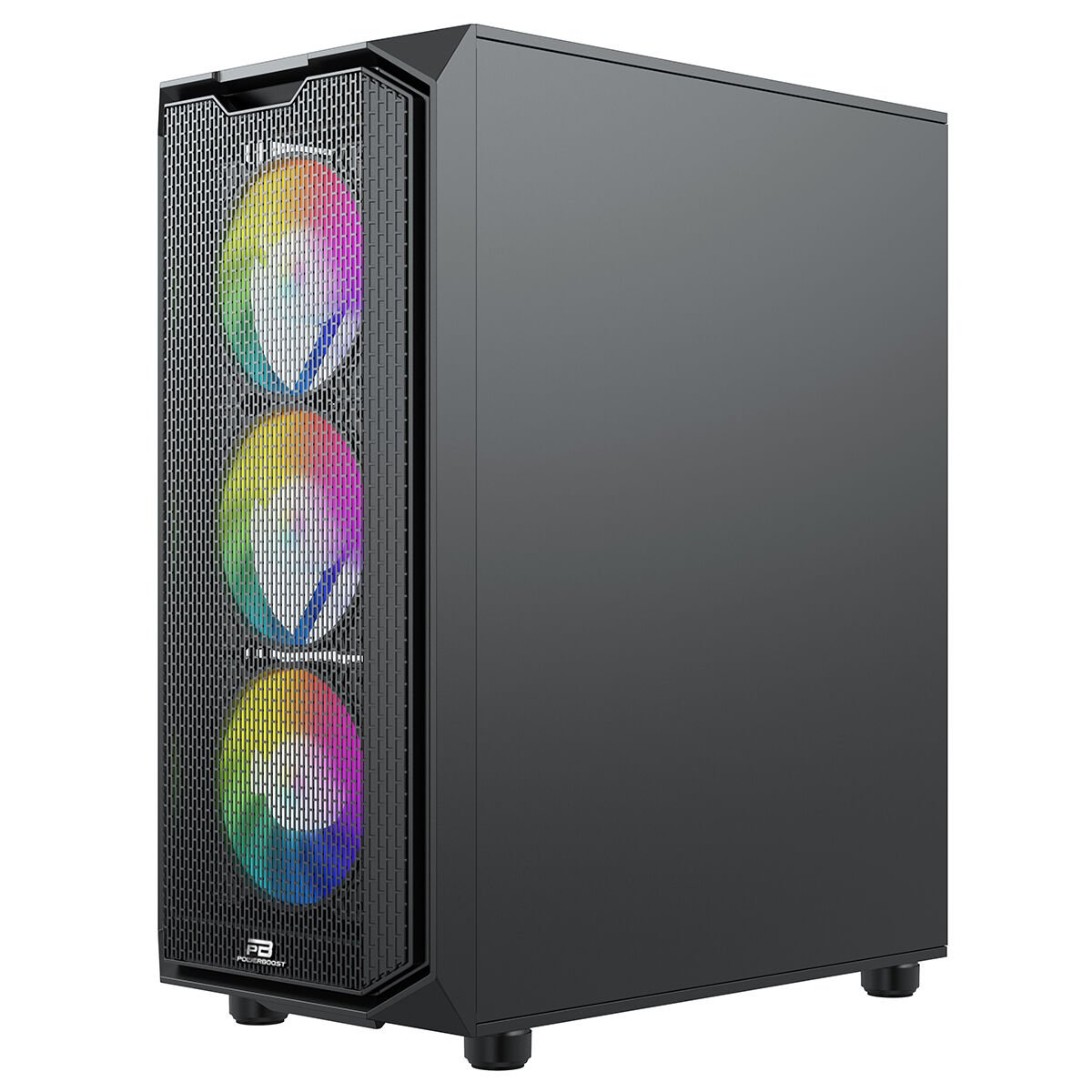 POWERBOOST 750W 80+ BRONZE PB-P521B 4-RGB Fanlı Gaming Mid-Tower PC Kasası ikinci görünüm