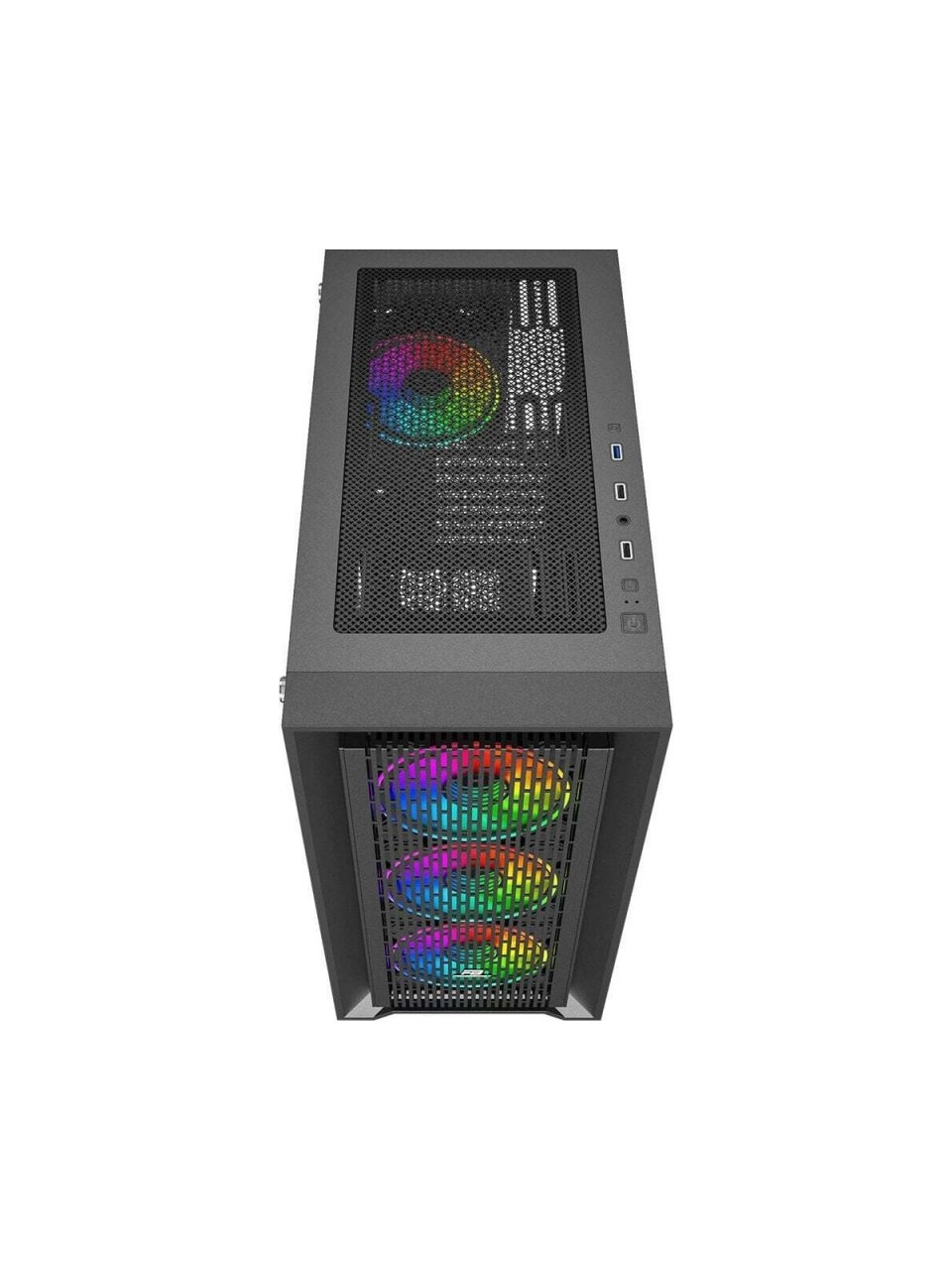 POWERBOOST 650W 80+ BRONZE PB-P705B 4-ARGB Fanlı Gaming Mid-Tower PC Kasası ikinci görünüm
