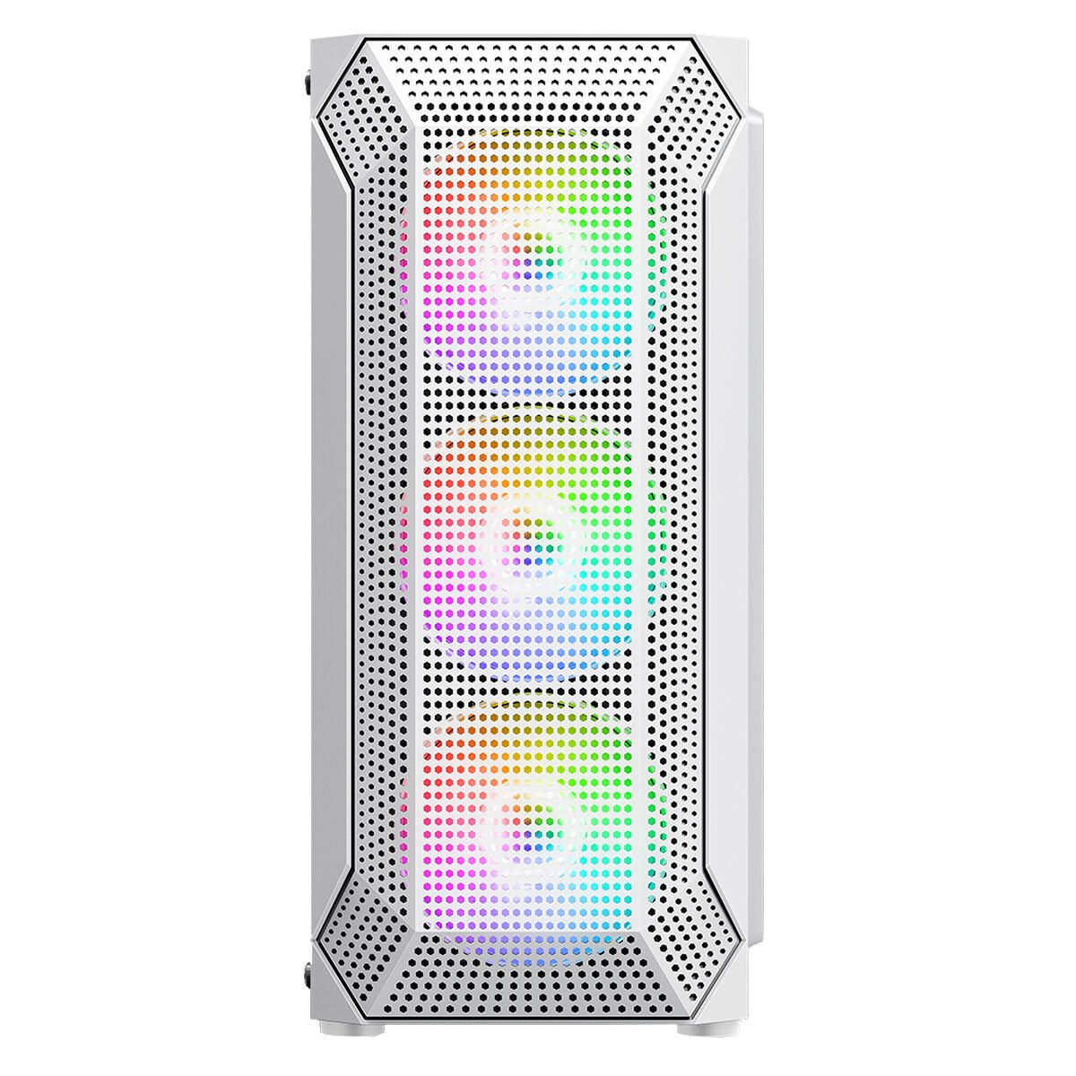 POWERBOOST 650W 80+ VK-P1882BW 4-Rainbow Fanlı Gaming Mid-Tower PC Kasası Beyaz