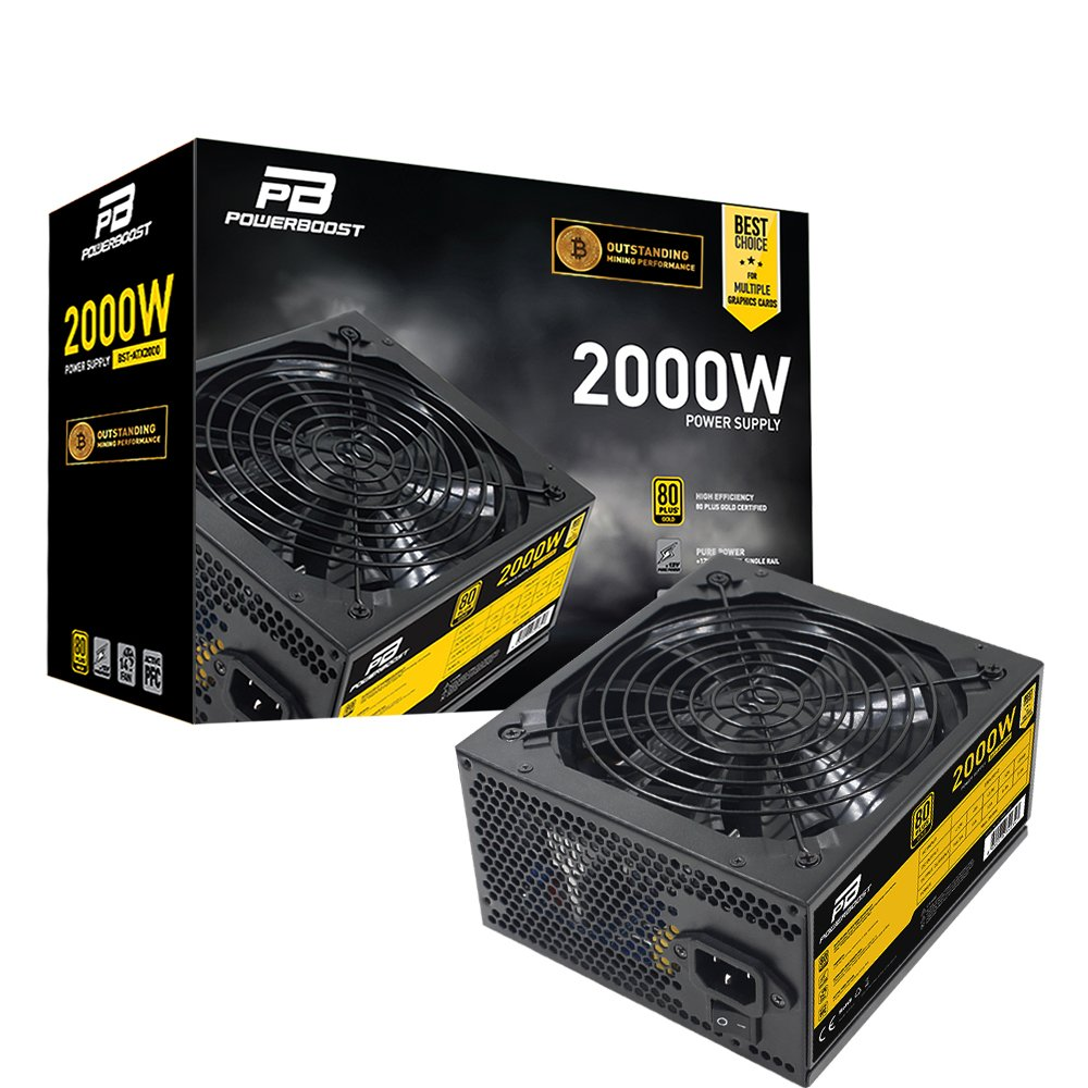 POWERBOOST 2000W 80+ GOLD BST-ATX2000 Mining Power Supply ikinci görünüm