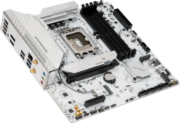 MAXUN TERMINATOR B760M-D4-ICE DDR4 HDMI-DP PCIE 5.0 1700p mATX BEYAZ ikinci görünüm
