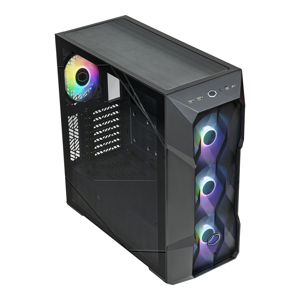 COOLERMASTER 700W 80+ MASTERBOX TD500 V2 TG 4-ARGB Fanlı Gaming EATX PC Kasası ikinci görünüm