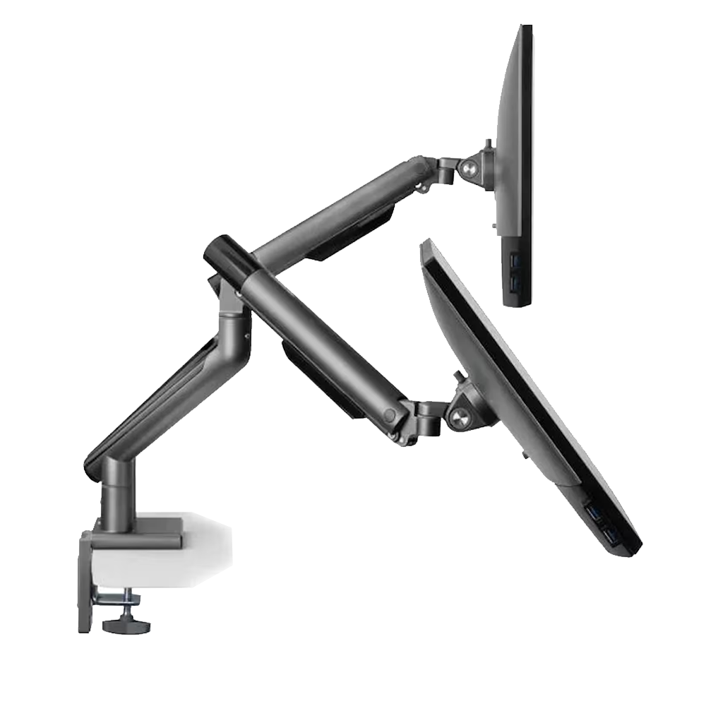 TWISTED Minds 17"-32" TM-49-C012-G Amortisörlü 2-kollu Premium Slim Monitör Askı Aparatı