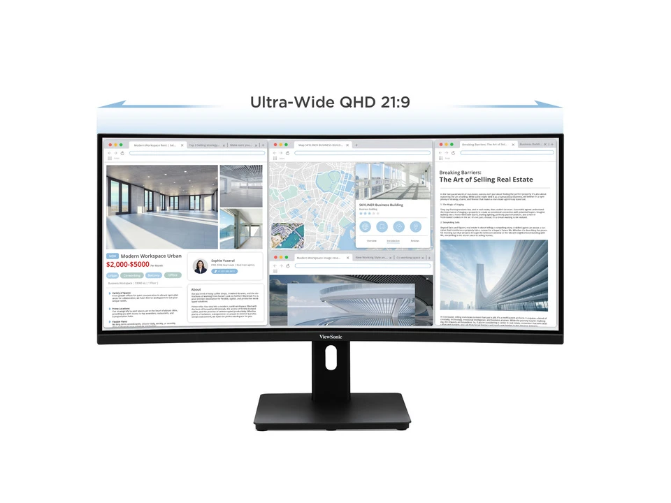VIEWSONIC 34" VA VA3420C-2 VS20781 3.5MS 120HZ HDMI-DP TYPEC Kavisli Kurumsal Monitör 3440x1440