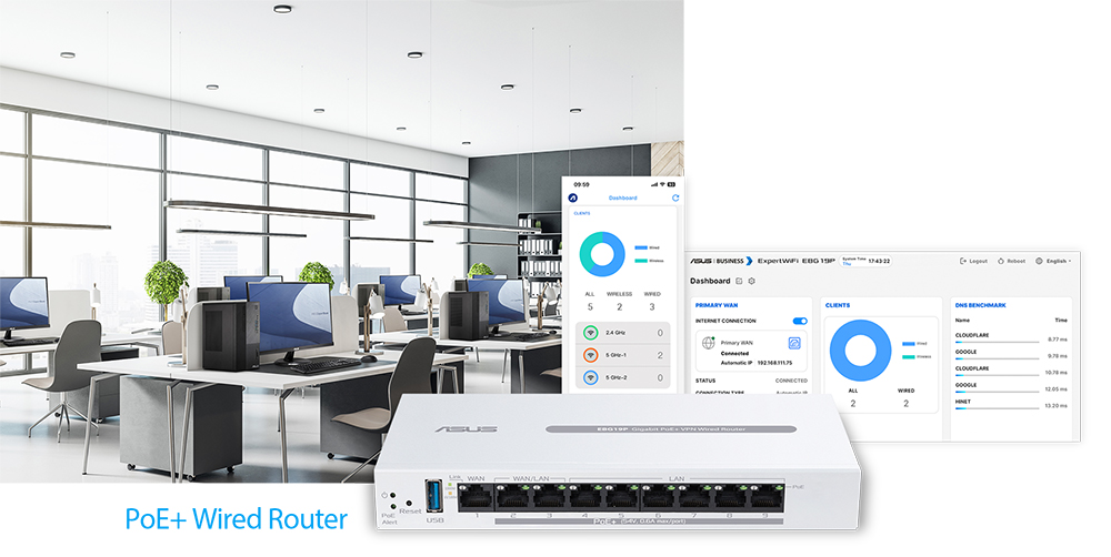 ASUS 8port Expertwıfı EBG19P Gigabit Vpn Router