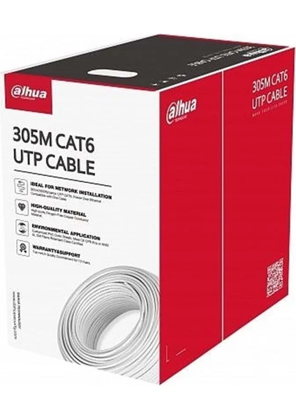 DAHUA 305metre 23AWG Beyaz CCA CAT6 PFM922I-6UN-C ikinci görünüm